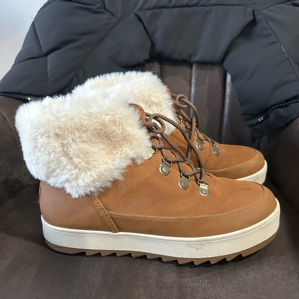 Koolaburra Brown Fur-Lined Winter Boots